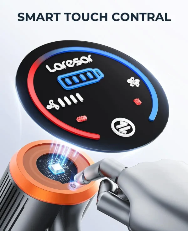 Laresar Elite 8 Cordless Vacuum Cleaner Handheld Home Appliance 450W Powerful smart home Touch Screen 55 Mins Detachable Battery - Image 4