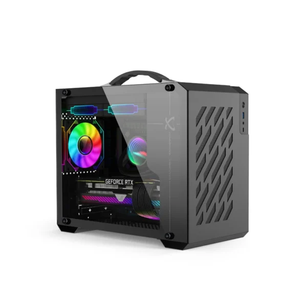 Power Train X200 MINI-ITX Handheld Computer Case Glass Side Transparent Case 240 Water Cooled MATX Desktop Small Host Case - Image 5