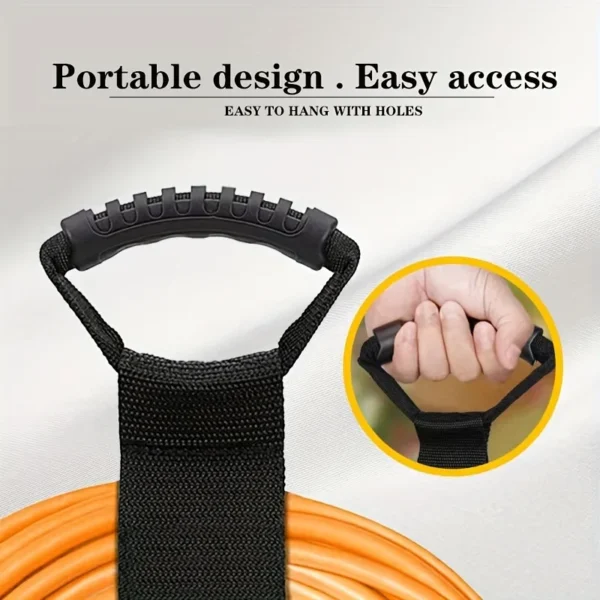 Extension Cord Storage Strap Reusable Hose Tie Straps Heavy Duty Storage Straps For Garden Hoses Pool Hose Garage Wall Hose - Image 3
