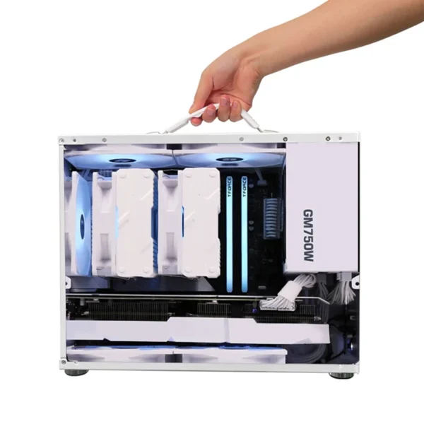 PowerTrain X-GAMER X100 M-ATX Portable Computer Case ITX MATX Power Supply Support U3 Type-C Desktop MINI Small Chassis - Image 3