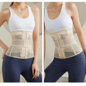Women Double Belt Waist Trainer Cincher Body Shaper Tight Shapewear Corset Slim Sheath Flat Belly Tummy Control Shape Underwear