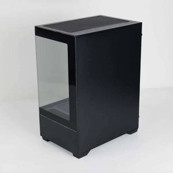 MANMU Computer Case Aluminum Micro-ATX pc Case Tempered Glass Cabinet Computer Slim pc Gaming Case - Image 2