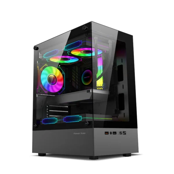 Power Train Illusionary Realm Computer Case M-ATX ITX Seaview Room Side Transparent Desktop Chassis Support 240 Water Cooler - Image 2