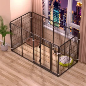 Dog Fence Indoor Pet Enclosure Metal Fence Pet Fence for Large, Medium and Small Dogs
