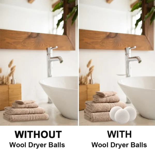 6Pcs Reusable Wool Dryer Balls Softener Laundry Home Washing 4/5/6cm Fleece Dry Kit Ball Useful Washing Machine Accessories - Image 4