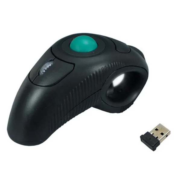 Shopping 2.4G Wireless Air Mouse Ergonomic Trackball Handheld Finger USB Mouse USB Optical Trackball Mice - Image 2