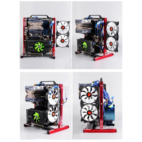 PC Frame Test Bench ITX ATX MATX Open Air Case Water Cooling Fan Chassic DIY Mini Computer Motherboard for HTPC Graphics Card - Image 2