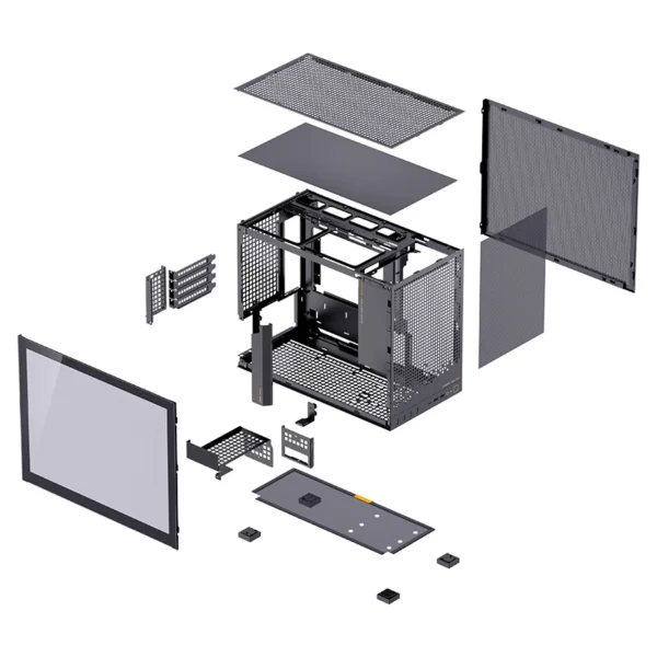 JONSBO D32 STD MATX Desktop Small PC Case Transparent Motherboard Adjustable ATX Power 240 Water-Cooling Black корпус пк ケース - Image 2