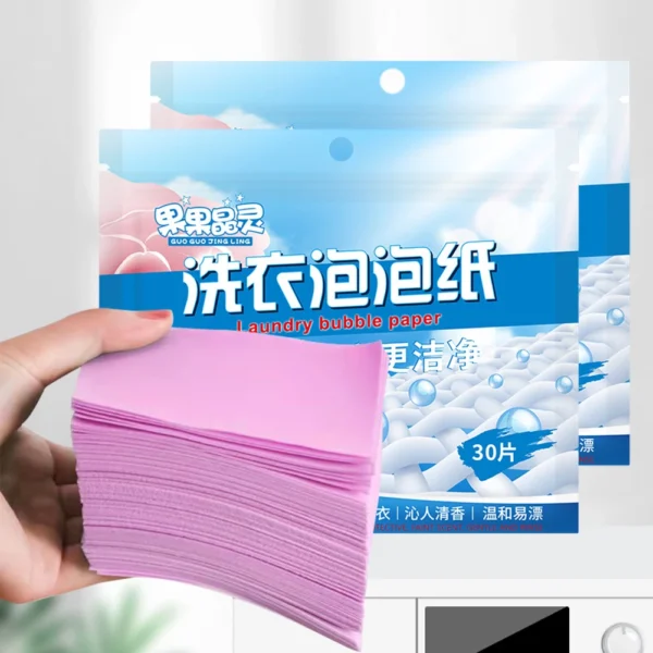 30PCS Laundry Detergent Sheets Easy Dissolve Laundry Tablets Strong Deep Cleaning Detergent Laundry Soap for Washing Machine - Image 6