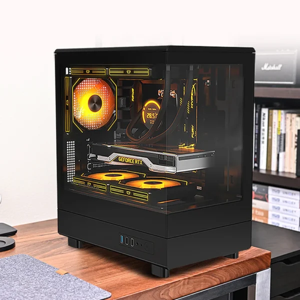 Darkflash DB330M PC Case M-ATX Desktop 270 ° Sea View Room Computer Case USB3.0 Double-Sided Transparent Glass Gamer Cabinet - Image 6