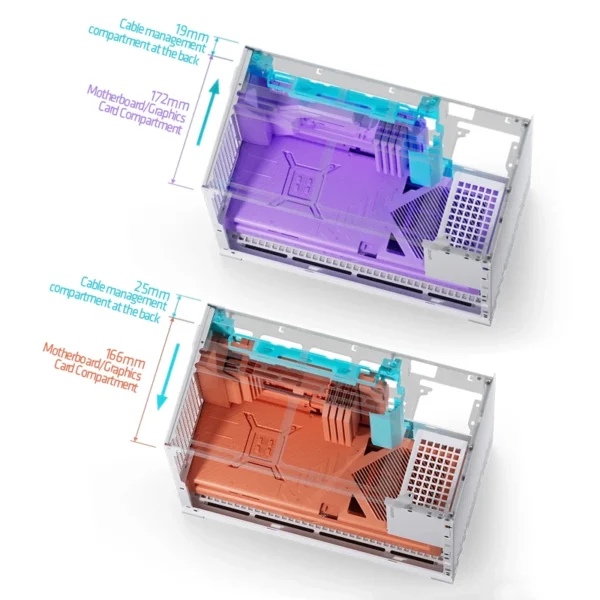 JONSBO D32 PRO Black MATX Desktop Small PC Case Transparent Adjustable Motherboard ATX Power 240 Water-Cooling корпус пк ケース - Image 6