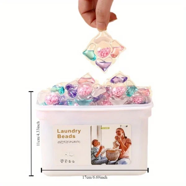 50 tablets, 5 in 1 laundry soap tablets, multi-functional laundry detergent, soft lasting fragrance, decontamination decontamina - Image 3