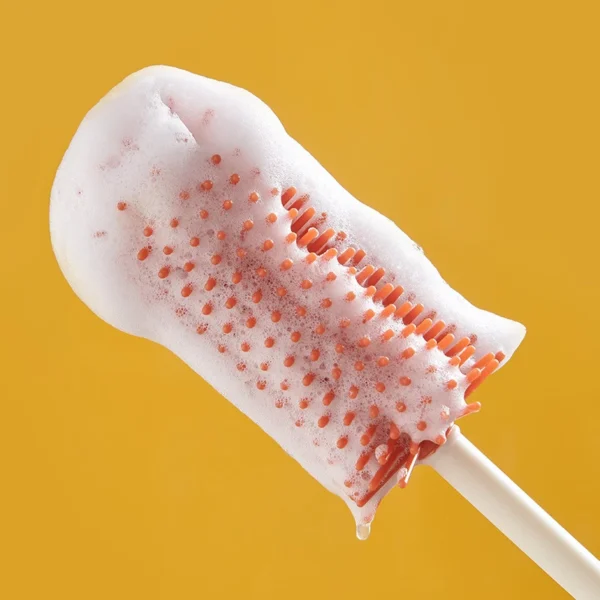 Silicone Bottle Cleaning Brush Baby Pacifier Straw Scrubber Small Brush 360 Degree Glass Cup Washing Kitchen Cleaning Tool Set - Image 3