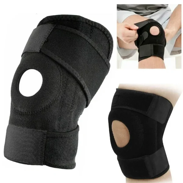 Knee Brace Knee Pain Relief Support Brace with Side Stabilizers with Adjustable Buckle Joint Pain Arthritis Relief For Men Women - Image 2