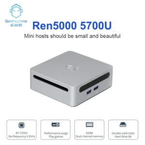 2025 GenMachine Mini PC Ryzen 5700U Support Windows 11 DDR4 3200MHz AMD WiFi6 Max 64GB RAM Diy Gaming Computer Pc Gaming