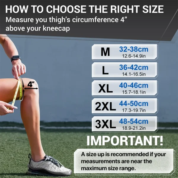 1PC Compression Knee Brace Support, Knee Wrap with Side Stabilizers for Knee Pain, Running, Meniscus Tear, ACL, Arthritis Relief - Image 4