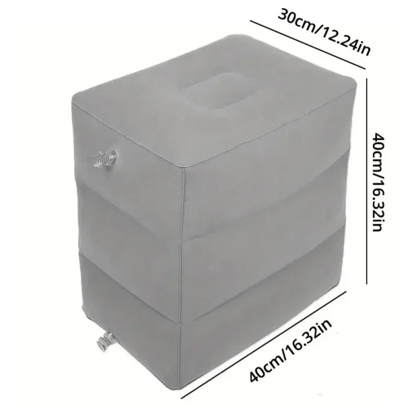1pc Inflatable Foot Rest Pillow Three Layers For Travel Portable Adjustable Height Stool For Foot Rest Leg Cushion Pillow - Image 2