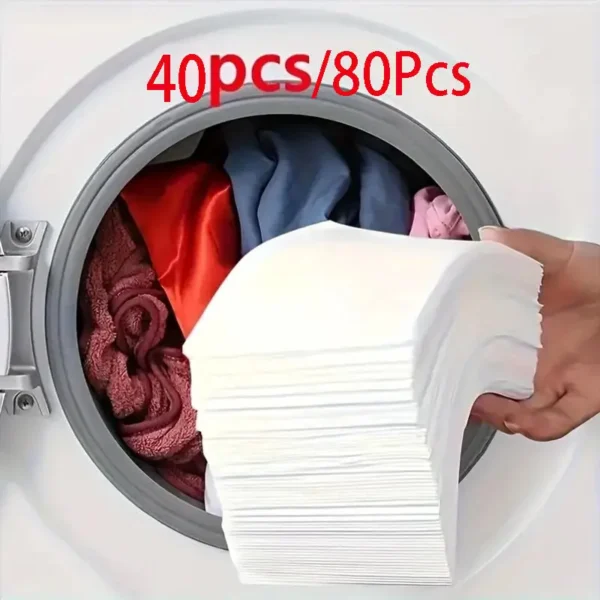 40/80 PCS Color Absorption Laundry Tablets Paper Anti-Staining Clothes Sheets Anti-String Mixing Washing Accessory - Image 4