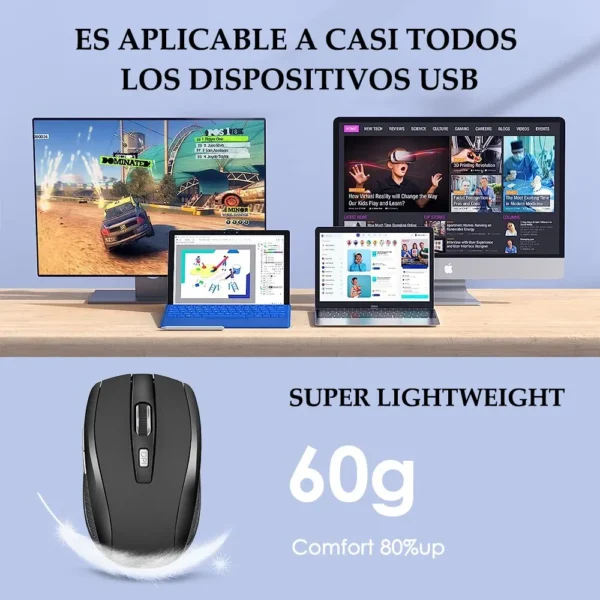 Wireless Mouse Silent Mouse 2.4G Portable Mobile Optical Office Mouse Adjustable DPI Levels for Notebook PC Laptop MacBook - Image 6