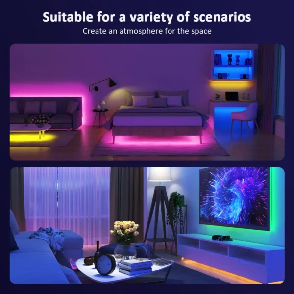 LED Strip Lights RGB 5050 ,5V 1M-30M,16 million colors, RGB , Led Strip Lighting Music Sync, Color Changing for Party Home - Image 2