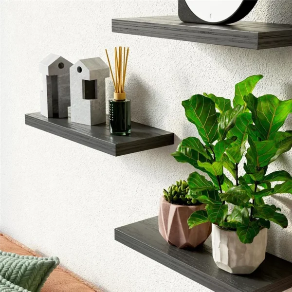 A69efloating Shelves For Wall,16In Wood Wall Shelf For Room Decor/Storage/Display,For Bedroom,Bathroom,Living Room,Kitchen - Image 2