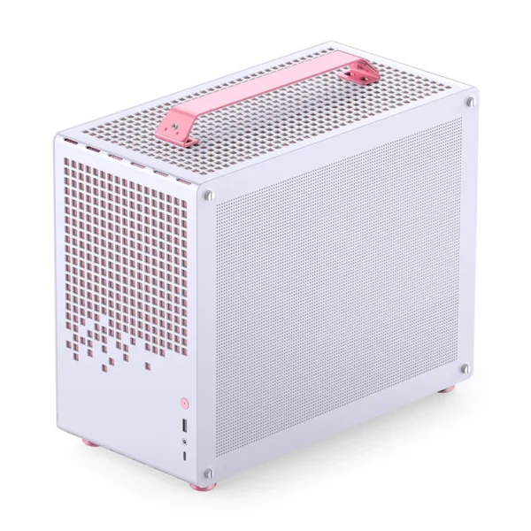 JONSBO Z20 Pink White MATX ATX Chassis 20L Detachable Handle Case 163mm Air-Cooled Graphics Card Type-C Desktop Small Space - Image 4