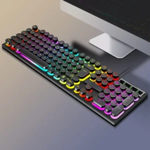 RGB Gaming Mechanical Keyboard USB Wired 104 Keys Keyboard Backlit Black Red Blue Light for Computer Laptop Pro Gamer Keyboard