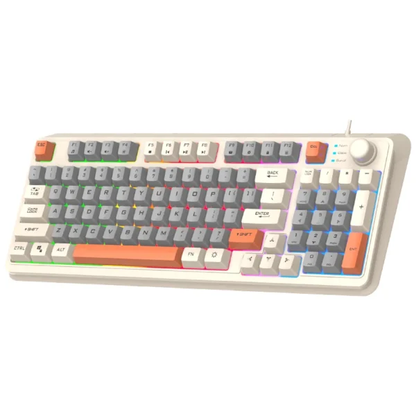 K82 Gaming Gaming Keyboard Glows Wired USB Desktop PC/Notebook Available 19-key punchless knob to adjust volume - Image 2