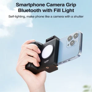 New Smartphone Selfie Shooting Grip Bluetooth Remote Control Selfie Mobile Mount Holder with 1/4 Screw Fill Light Phone Shutter