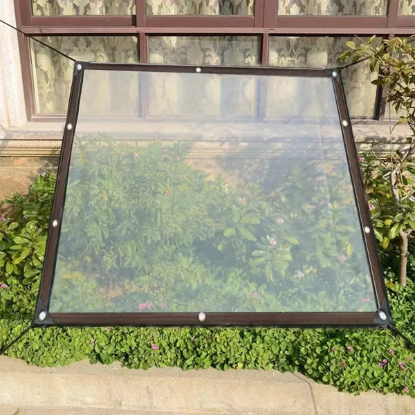 1 Batch of High-Density Transparent Waterproof Tarpaulin with Sealing Rings - a Universal Tarpaulin for Courtyard Gardens and Ca - Image 2