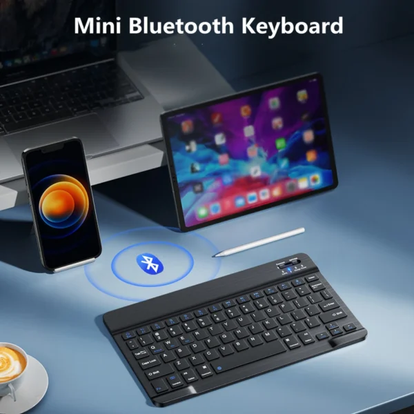 Bluetooth Wireless Keyboard Mini Keyboard For Laptop Tablet Phone ipad Rechargeable Gaming Keyboard For Android iOS Windows - Image 2