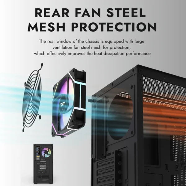 Aigo AS900 PC Case ATX M-ATX ITX Motherboard Gamer Cabinet Double-Sided Tempered Glass Desktop 270° Sea View Room Computer Case - Image 2