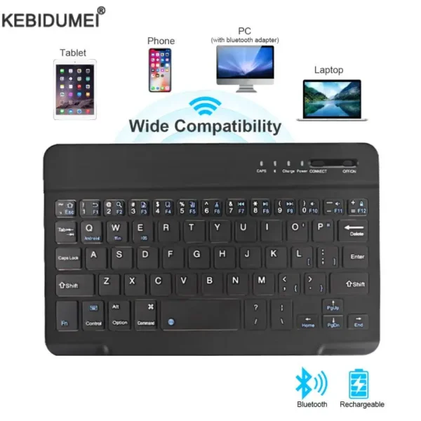 Bluetooth Wireless Keyboard Mini Keyboard For Laptop Tablet Phone ipad Rechargeable Gaming Keyboard For Android iOS Windows - Image 5