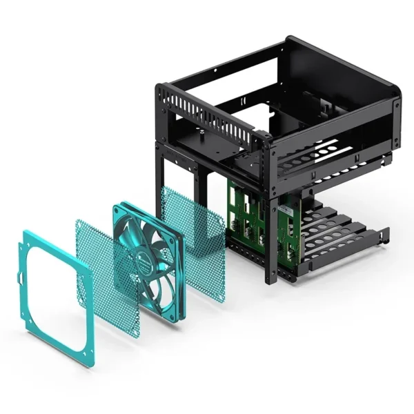 JONSBO N2 NAS Mini Case Storage All-In-One Home Office Server PC Case 5 Hard Disk Location Hot-Swappable ITX Motherboard Chassis - Image 5