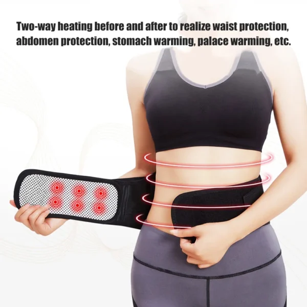 Tourmaline Self-heating Magnetic Therapy Waist Belt Lumbar Support Back Waist Support Brace Double Banded Adjustable - Image 5