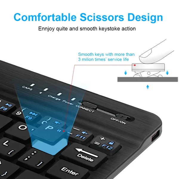 Bluetooth Wireless Keyboard Mini Keyboard For Laptop Tablet Phone ipad Rechargeable Gaming Keyboard For Android iOS Windows - Image 6