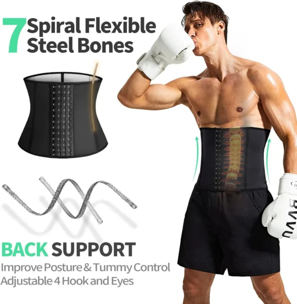 1pcs Men's Tummy Strap Silvering Sweating Breasted Sports Shaper Belt Waist Cinching And Waist Protection Fitness Waist Belt - Image 4