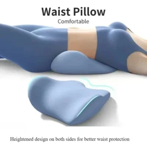 Memory Foam Lumbar Pillow for Sleep Relieves Lumbar Protrusion Back Pain Orthopedic Support Cushion for Bed Office Side Sleepers