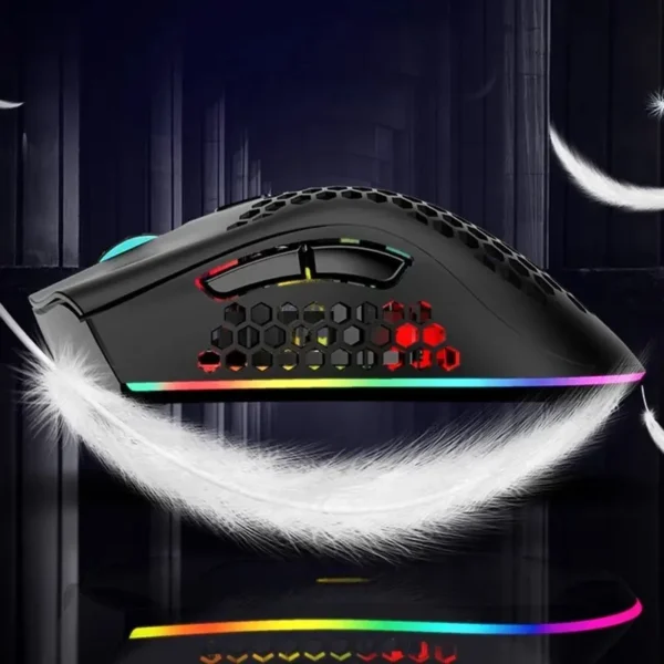 BM600 Rechargeable USB 2.4G Wireless RGB Light Honeycomb Gaming Mouse Desktop PC Computers Notebook Laptop Mice Mause Gamer Cute - Image 5