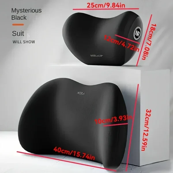 Ergonomic Memory Foam Lumbar Pillow for Office and Bed Sleepers Car- Comfortable Back Support Cushion with Washable Cover Amagi - Image 4
