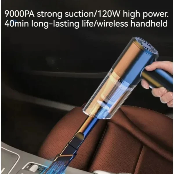 Car Vacuum Cleaner 12000PA Powerful Cleaning Machine Cars Cleaner Mini Wireless Portable Hand Held Cleaner for Home Appliance - Image 2