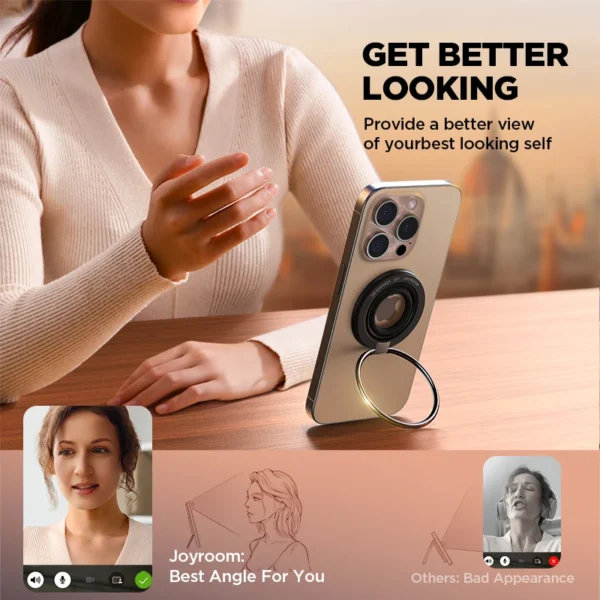 Joyroom Ring Phone Holder Colorful Magnetic Kickstand Silicone Ring Magnetic Phone Grip Holder Stand For iPhone 16 15 14 Pro Max - Image 2