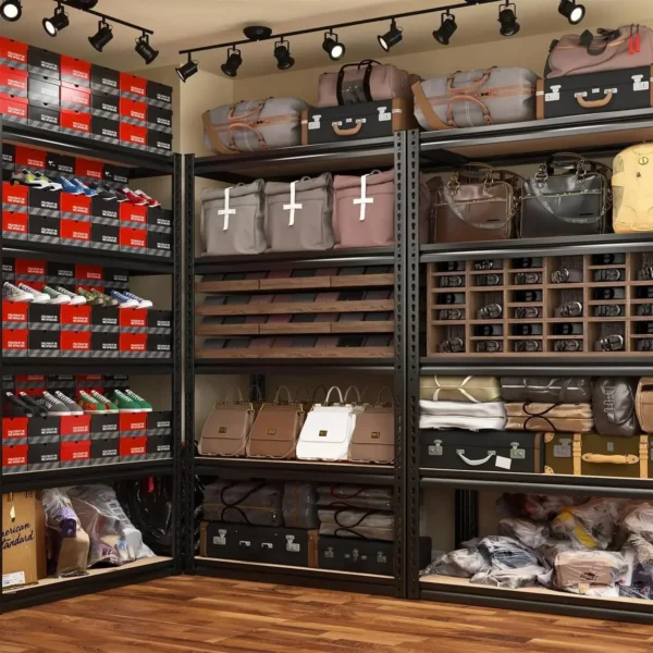 Y 72" Garage Shelving Heavy Duty Storage Shelves 2000LBS Garage Shelves 5 Tier Metal Storage Shelving Unit Adjustable Garage - Image 2
